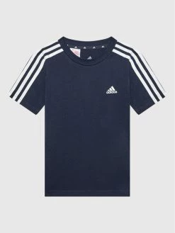 Ολοκαίνουργιο 🎉 Adidas T-shirts T-Shirt Essentials GS4316 Σκούρο μπλε Regular Fit 🔔