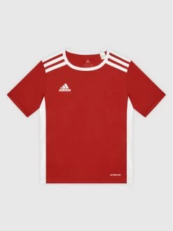 Η καλύτερη συμφωνία 🎁 Adidas Τεχνικά Μπλουζάκια Φανελάκι τεχνικό Entrada CF1050 Κόκκινο Regular Fit 😍