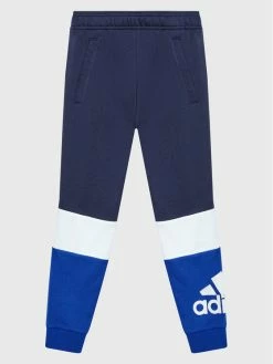 Best Pirce ❤️ Adidas Παντελόνια Φόρμας Παντελόνι φόρμας Colourblock HN8557 Σκούρο μπλε Regular Fit 😉